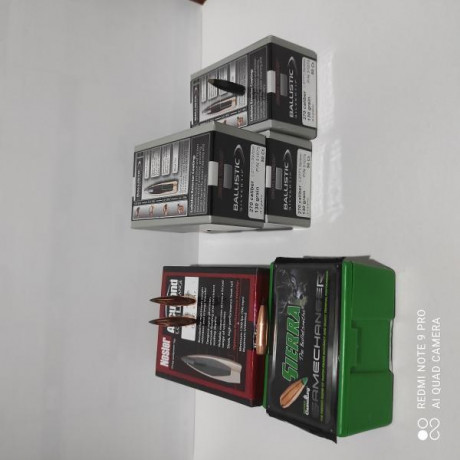  1700605129101.jpg Se venden estas puntas:
BST del  270 de 130 grains 114 unidades  80 €.
Sierra Gamechanger 00