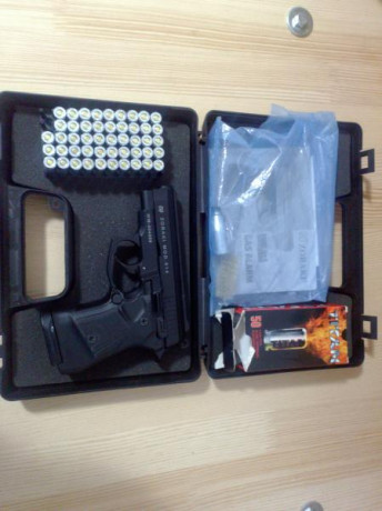 Hola. Tengo un amigo que me ha dicho que le busque una pistola de fogueo de entrenamiento para adiestrar 52