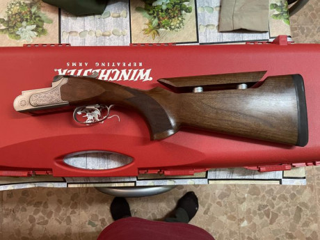 Winchester select trap, culata regulable, selector de tiro, 5 polichoques, recámara magnum, puede disparar 01