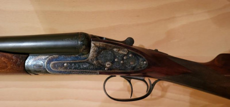 Para hacer hueco en el cupo vendo esta magnífica escopeta Arrieta yuxtapuesta calibre 12/70.Expulsora.Choques 02