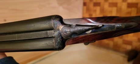 Para hacer hueco en el cupo vendo esta magnífica escopeta Arrieta yuxtapuesta calibre 12/70.Expulsora.Choques 01