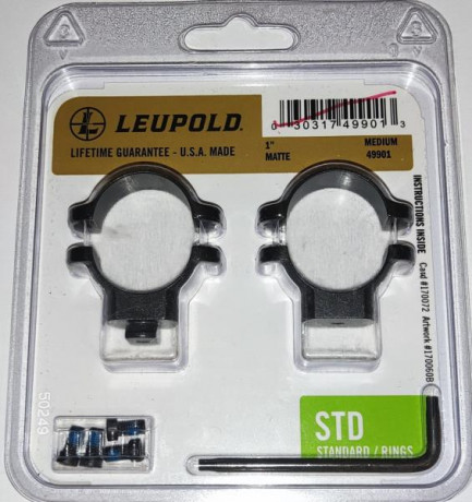 Buenas!

Por error, me han traído unas anillas Leupold para bases STD (standard) para tubos de 1 pulgada. 01