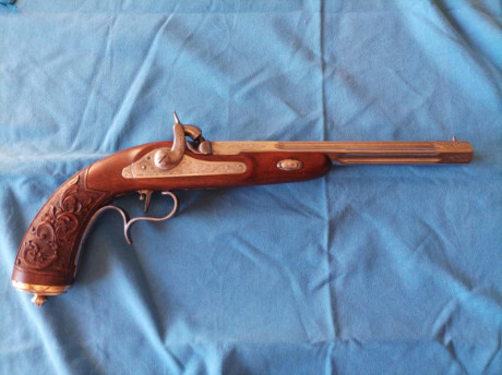 Vendo pistola Arsa modelo imperio TL.
Cañón microestriado.
Alza regulable en altura y gatillo con pelo.
La 00