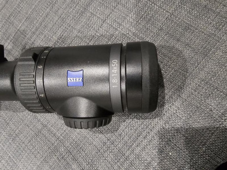 Vendo visor Zeiss V8 1.8-14-50, lleva torreta de altura asv, reticula iluminada, tubo de 30mm, con todas 01