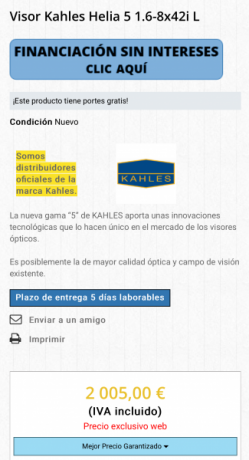 Visor Kahles Helia 5,tope de gama de la serie Helia,de 1,6-8x42,reticula iluminada con sensor de movimiento,se 12