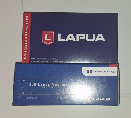 Se vende 100 vainas nuevas sin abrir 
2 cajas de 50. Lapua 
350€ gastos de envío incluidos península. 01