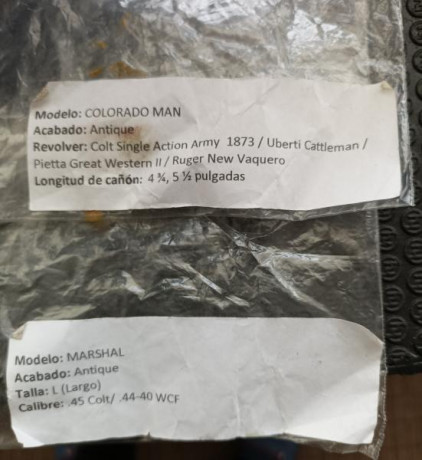 Se vende conjunto de cinturón Marshall y funda Colorado Man de cuero de silla de montar de alta calidad 50