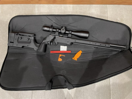 Vendo mi carabina CZ 457 MTR (Cañon pesado y recamara Match) montada a capricho para PRS. Motivo, soy 12
