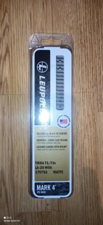 Vendo carril 20 moa, Leupold Mark 4 , sin estrenar.
75 euros más portes 00