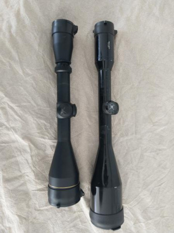 Vendo visor Leupold 3-9x50 y regalo Kahles Helia L 7x56. Los dos llevan protectores de lentes y tienen 00