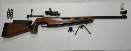 Vendo  carabina Anschutz Match 54 en culata 1807 , incluyendo:
-  Línea de miras Anschutz (túnel y diopter) 02