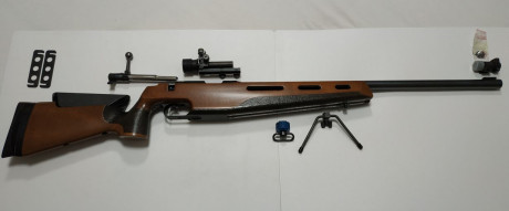Vendo  carabina Anschutz Match 54 en culata 1807 , incluyendo:
-  Línea de miras Anschutz (túnel y diopter) 12