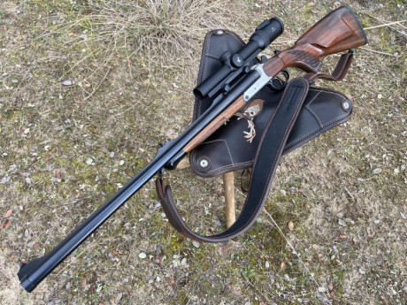 Precioso rifle express paralelo en calibre 9,3x74R. regulables en convergencia para un óptimo centrado 12