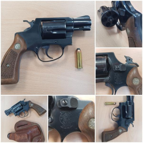 Revólver de bolsillo por su tamaño tan reducido, tan solo 385 gr. El Revólver Smith Wesson modelo 37 Airweight 00