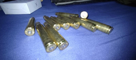 Vendo 159 vainas de la marca Sako del calibre 338 lm con un solo disparo y en perfecto estado 
 1,5€ la 00