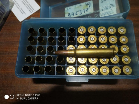 Vainas norma 8x57 mauser
Recalibradas del 3006 
He usado la mitad para probar que tal iban y de maravilla
Me 01