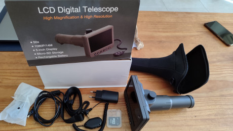 Vendo telescopio digital, ideal para tiro de pistola, esta practicamente sin uso, va con todos los accesorios, 00