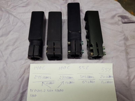 Pues eso frenos de boca de aluminio anodizado para escopeta calibre 12 artesanal pero eficaz para cañones 02