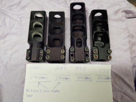 Pues eso frenos de boca de aluminio anodizado para escopeta calibre 12 artesanal pero eficaz para cañones 01