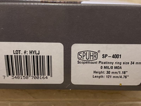 Vendo monturas  Spuhr para tubo de 34mm SP-4001 impolutas.
320€ gastos de envío por cuenta del comprador

 00