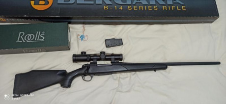 Hola pongo en venta mi rifle Bergara B14 en calibre 9,3x62 con dos cargadores, monta visor Roolls 1.1-4x24 01