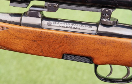 Vendo este fantástico rifle Steyr Mannlicher modelo M en calibre 30.06 con doble gatillo al pelo, cañón 50