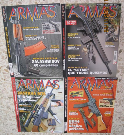Hola.

Poseo diversas revistas antiguas en muy buen estado de ARMAS y ARMAS y municiones.

Las vendería 00