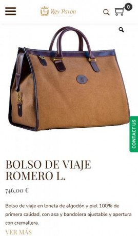 Se vende bolso de viaje de la prestigiosa marca Rey Pavon modelo Romero. Completamente nuevo, a estrenar 21