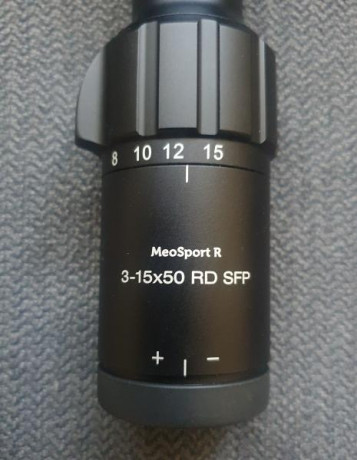 VENDIDO.

Vendo visor Meopta Meosport R 3-15x50 RD SFP,  reticula 4C/1. Tubo 30 mm.
Está nuevo, apenas 30