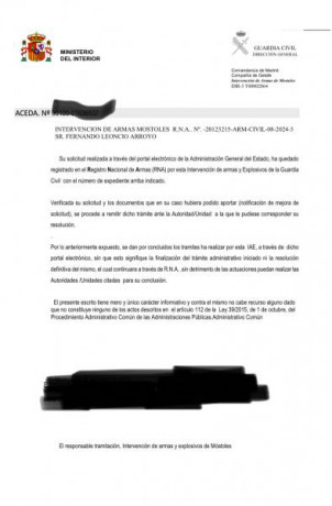 Han pasado tres meses desde la solicitud de ampliación de cupo de munición. Cuando llevaba dos meses la 160