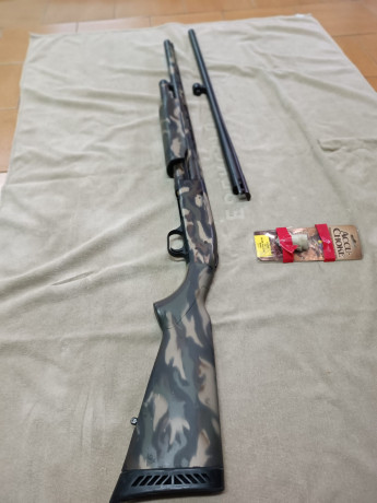 Bajada de precio.
Hola, vendo Mossberg 500A, con dos cañones.
Uno para bala, (liso) y el otro para caza 01