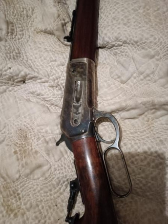 VENDIDO---- rifle replica WINCHESTER calibre 45-70 Gov. Con cañón octogonal! Muy pocos tiros. Lleva un 01
