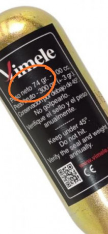 Sabeis alguno la medida esacta de las botellas de co2 de gamo de 74grs
La de 88 grs es 16-1.5 pero ¿y 60