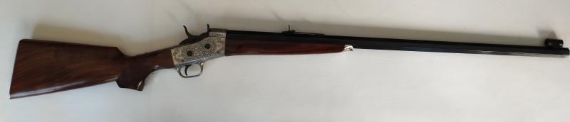 Rifle Rolling Block de Pedersoli de lujo, el más alto de gama, profusamente grabado, maderas seleccionadas, 01
