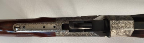 Rifle Rolling Block de Pedersoli de lujo, el más alto de gama, profusamente grabado, maderas seleccionadas, 82