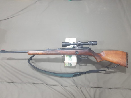 Vendo rifle HK 940 cañon largo en calibre 7x64 con montura original de 25 por 600€.
Saludos. 10