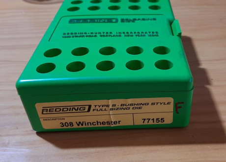 Vendo dies de competición para el calibre .308 win.
- Die Redding tipo S full sizing (recalibra toda la 01