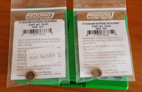 Vendo dies de competición para el calibre .308 win.
- Die Redding tipo S full sizing (recalibra toda la 20