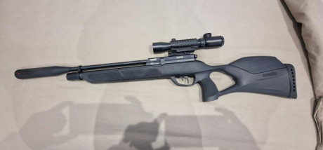 Vendo carabina. GAMO CHACHAL valorada en 420 euros con tres meses de uso, y botella de recarga de 12 litros, 01