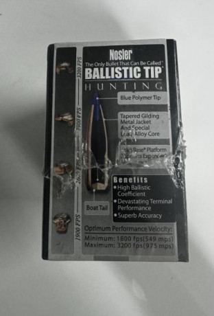 Buenas noches se venden cajas de puntas nolser
25 caliber
(.257") Spitzer
115 grain 
50ud por caja
50€ 01