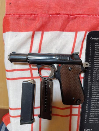 Hola.  Vendo este arma, dos cargadores, guiada en "F", caja original  con su libro de instrucciones. 20