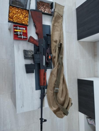 Buenos días a todos,se vende este rifle, números coincidentes menos el visor. Calibre 8x57, 2 cargadores 01