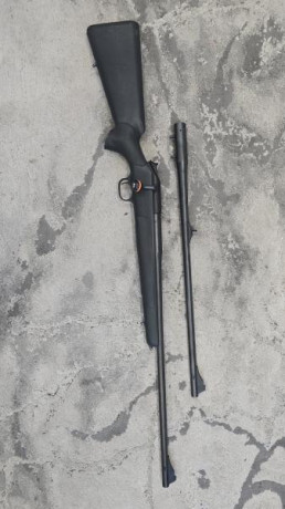 Vendo blaser R93 profesional, usado con marcas y algo de desgaste en las gomas.
Cañón principal 7mmRm, 01