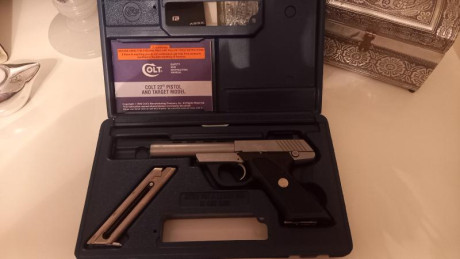 Buenos días,

Pongo a la venta mi Colt Target 22lr 
Funciona perfectamente, gatillo muy muy suave, una 02