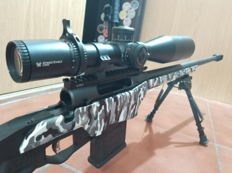 Rifle Savage AX2 precision, en calibre .308
Ha tirado 9 cajas, es muy, muy preciso.
Lleva un visor Vortex 01