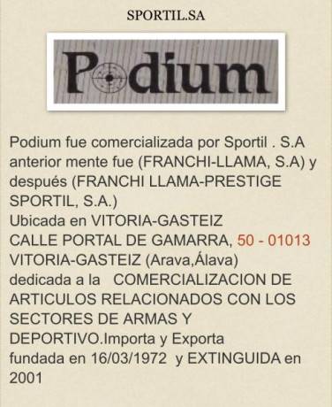 Hola a todos!!

Me he encontrado esta pistola de la marca podium.

En internet he podido encontrar bastante 12