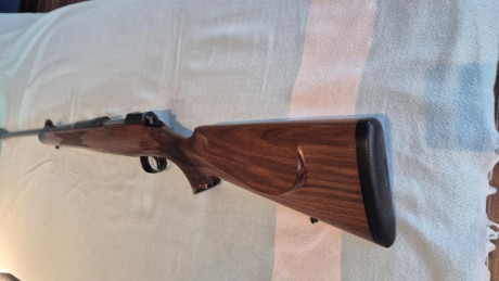 Vendo mauser m03 clasic 338wm, cerrojo 60°, gatillo pelo frances, cañones intercambiables, impecable con 02