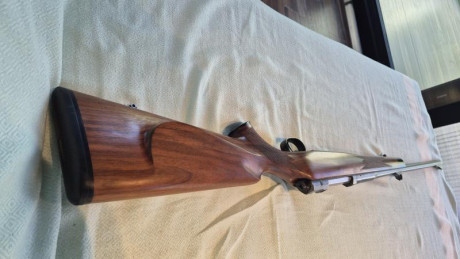 Vendo mauser m03 clasic 338wm, cerrojo 60°, gatillo pelo frances, cañones intercambiables, impecable con 22