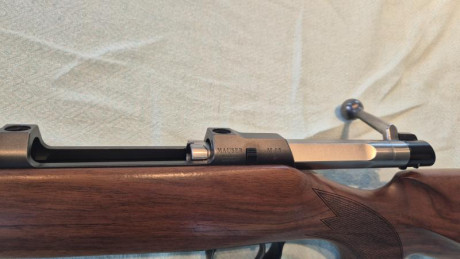 Vendo mauser m03 clasic 338wm, cerrojo 60°, gatillo pelo frances, cañones intercambiables, impecable con 21