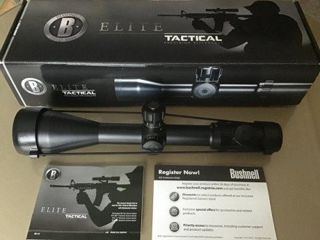 Vendo visor Bushnell Elite Tactical ERS (extended range scope) 6-24 x 50 FFP (primer plano focal). Tubo 00